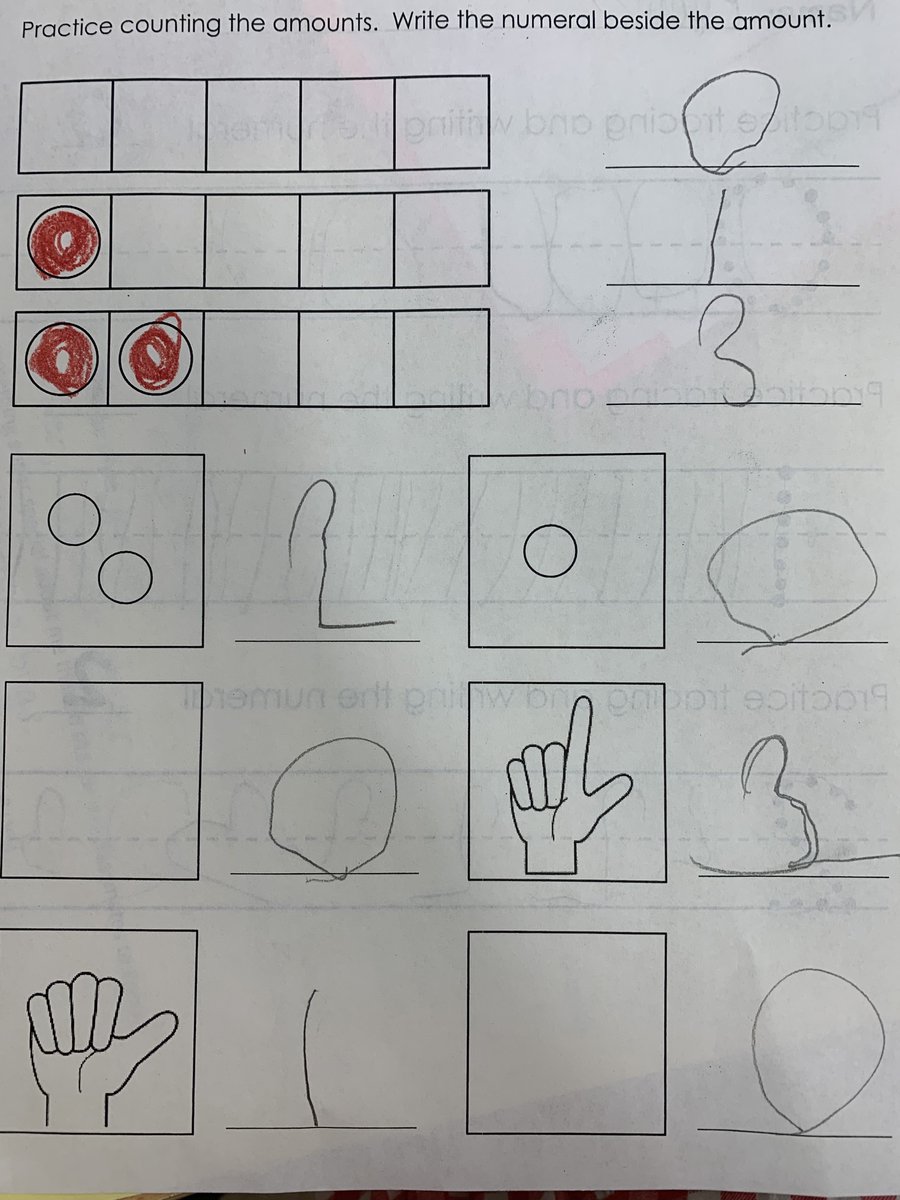 Today in Math we practiced showing numbers in different ways.  <a href="/EphesusElem/">Ephesus Elementary</a>  #Kindergartenmath