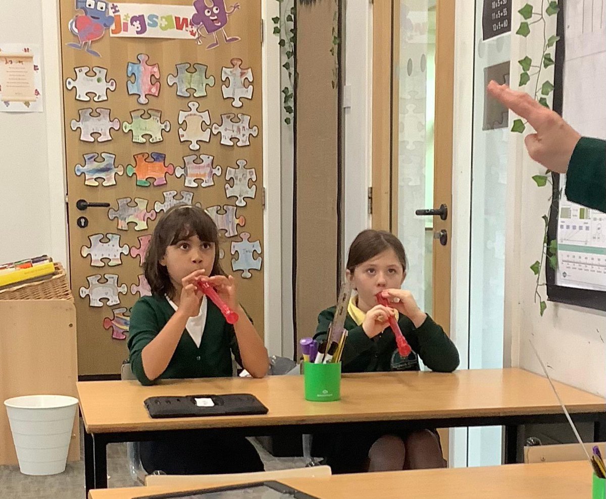 Year 3 enjoyed their first recorder lesson today. They learnt how to hold the recorder correctly and how to alter the volume with their breath. #HardwickgreenPA #hardwickpersonal #recorder #Hardwickmusic