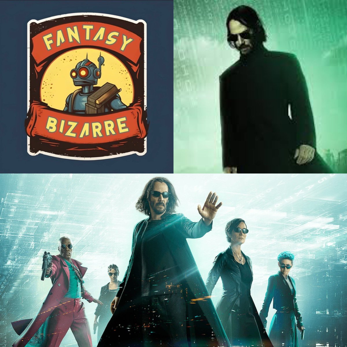 aimationworld's tweet photo. Episode 3 of Fantasy Bizarre is out now!
Mark and Tom discuss The Matrix Resurrections.
You can listen to the podcast now here https://t.co/JqAfVIjxLN
#podcast #fantasybizarre #ai #movie #scifi #podcasting #matrix #review https://t.co/zCzwJ0korq