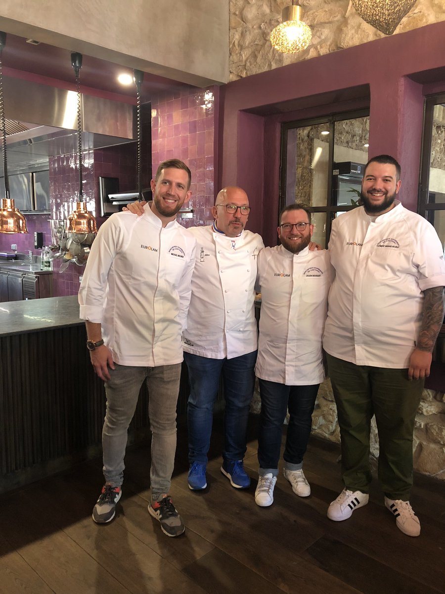 Belle brochette de chefs au <a href="/ChateauCastigno/">Chateau Castigno</a> avec le deux étoiles et #Mof Franck Putelat de Carcassonne