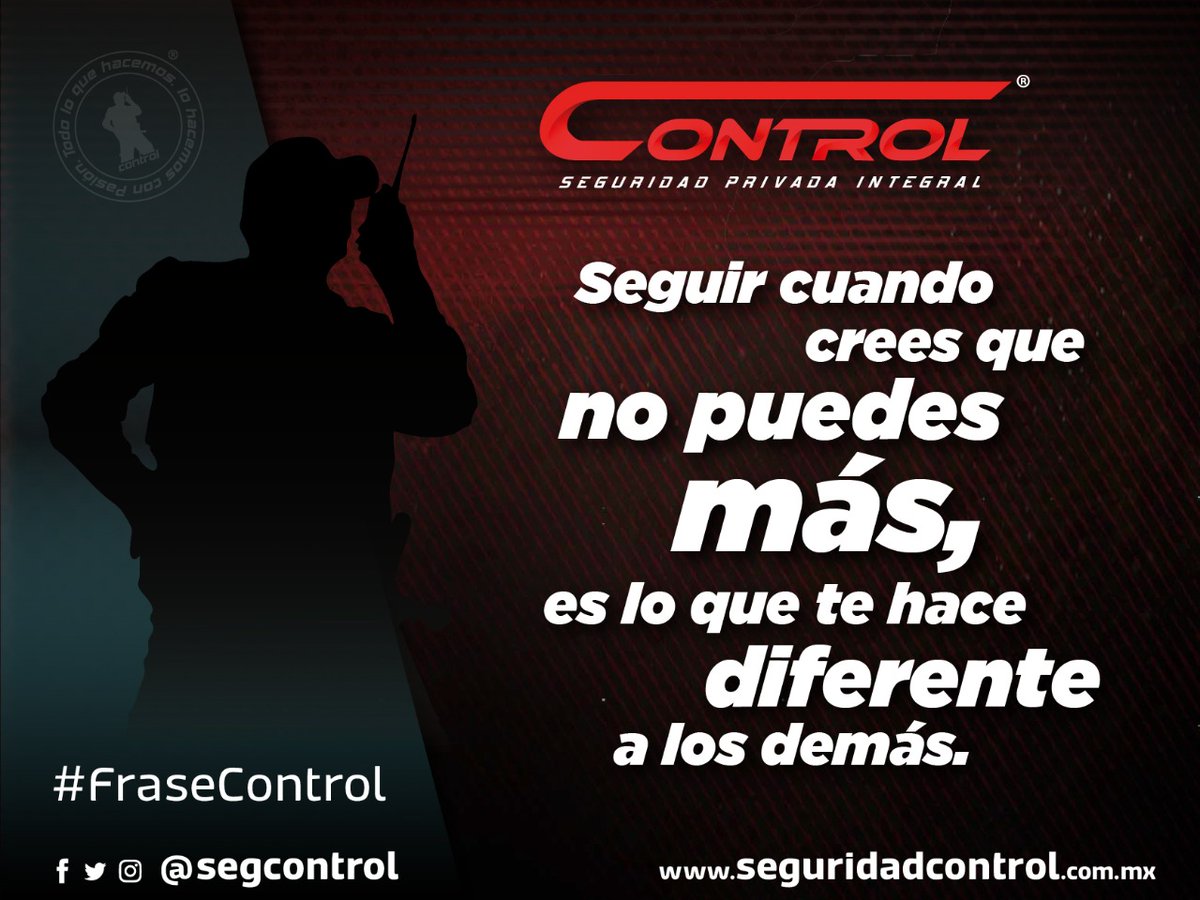 segcontrol's tweet image. ¡Seamos el cambio!
Recuerda que trabajar duro hacemos que las cosas se consigan de manera exitosa. ¡ConTodo!
#YoSoyControl #GuardiasControl #Frasecontrol