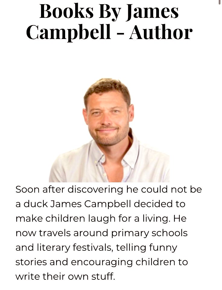 Tomorrow we welcome author @ComedyCampbell James Campbell who is going to inspire our children and make them laugh ! What more could you want ! If children wish to bring money to buy his book the maximum cost is £8 . He will sign any copies bought 😊😊