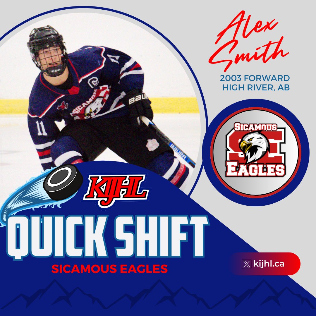 KIJHL's tweet photo. Next up on #QuickShift is the @Sicamous_Eagles.
Read: https://t.co/xvNGGEz5wJ

#KIJHL https://t.co/HT3YKX7mFc