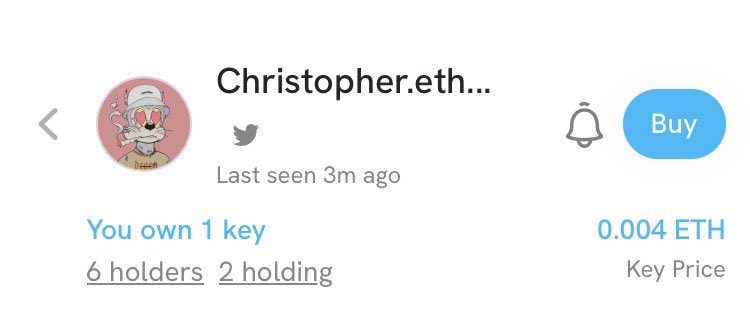 Hey, guys😍
I registered at friend.tech and now you can buy my key. It opens up access to a private chat room, where we'll have our own private area😇

MY FT-0x_christopher

Come join us, it'll be fun🥳
ft-uc4muljw
ft-cox0kgq3

#degentoonz #friendtech #friendtechcode