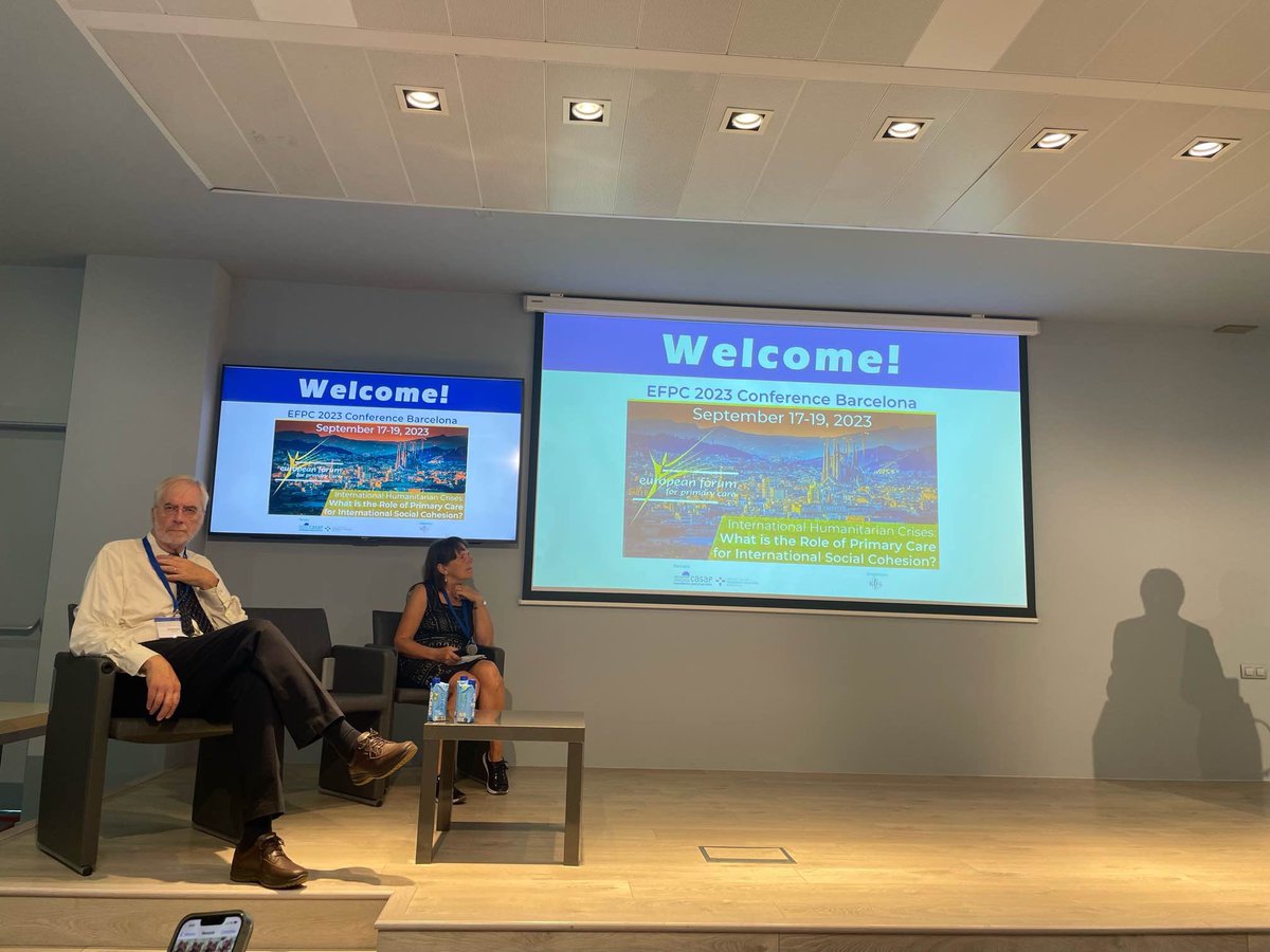 🗣️Today marked an exceptional day as we actively participated in the European Forum for Primary Care (EFPC), an event that unfolded in the vibrant city of Barcelona, continuing until September 19th. This gathering of minds took place at the esteemed Official College of Nursing