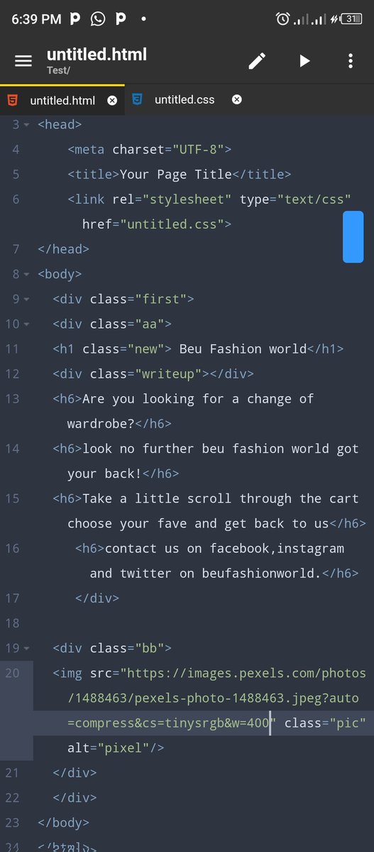 sweetEkiss_'s tweet image. My first code with Mobile phone

#buildinpublic #programming 
#codejourney