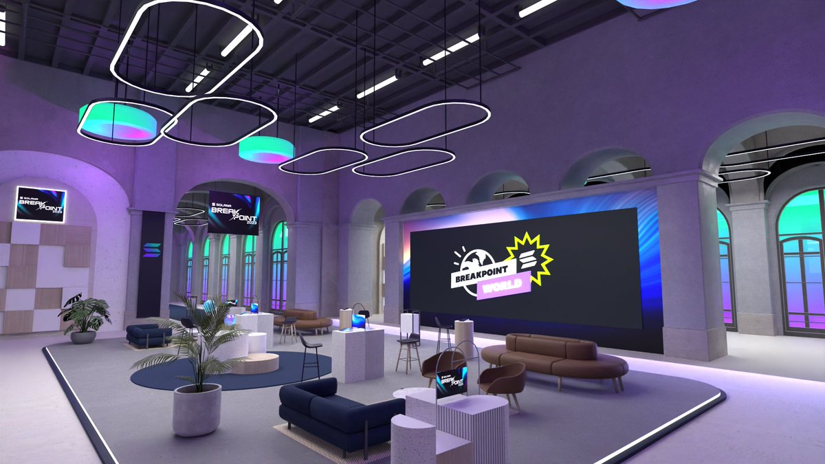 _portals_'s tweet photo. 📣 INTRODUCING 'BREAKPOINT WORLD'

Breakpoint World is a huge global virtual event happening alongside the Solana Breakpoint conference in Amsterdam. 

Breakpoint World will feature more than 50+ activations/brands from the Solana ecosystem!

Here's a few visual teasers: 👀 https://t.co/k1gJ9TQkcp