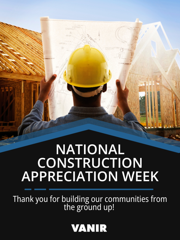 VanirCM's tweet photo. It is #NationalConstructionAppreciationWeek which honors the incredible hard work and dedication of #construction professionals and the vital role they play in building and growing our communities. Please join us in saying #thankyou! #WeAreVanir #ThanksForBuilding https://t.co/ojg0oOExTu