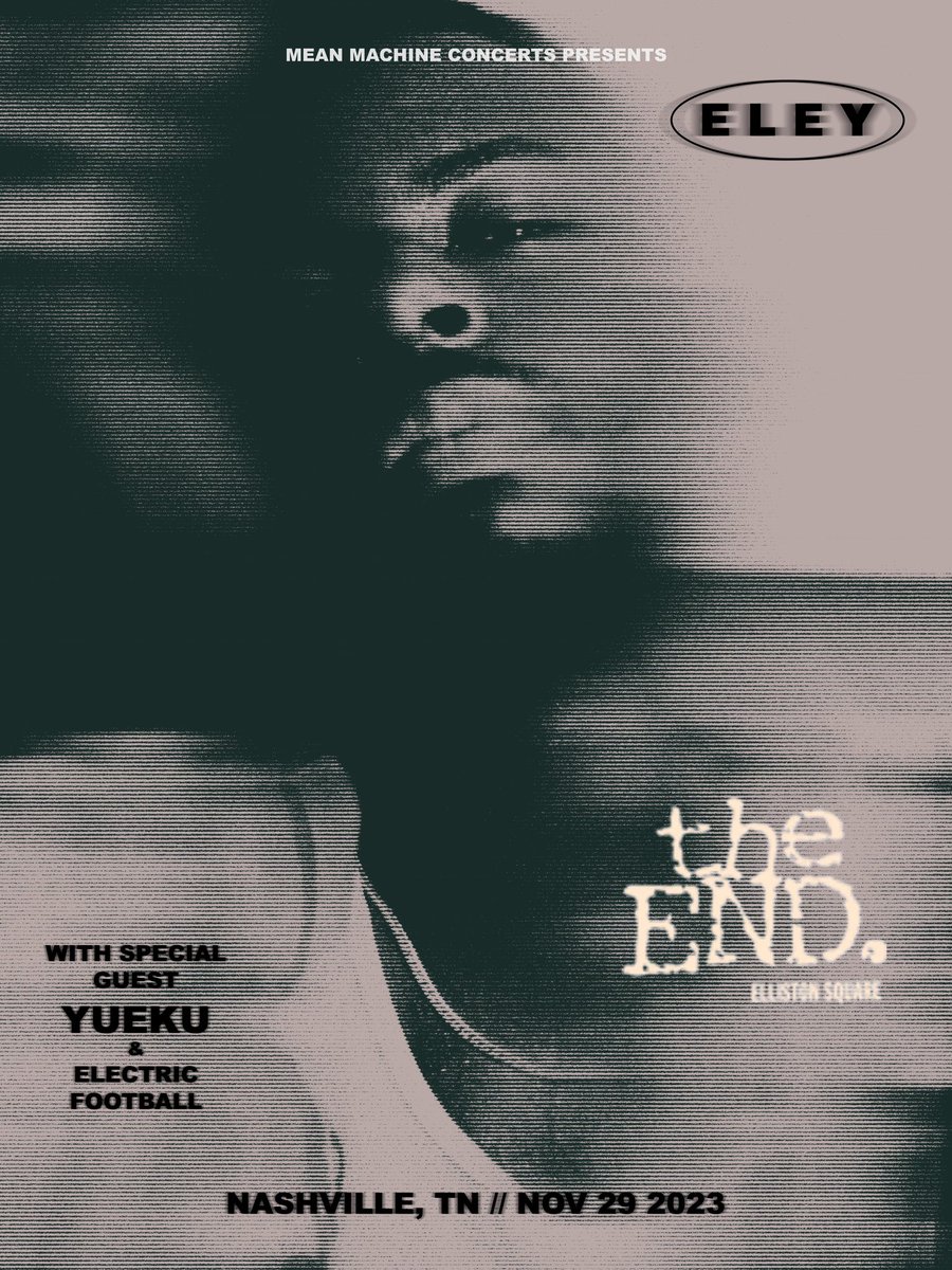 11/29 in Nashville supporting <a href="/actueley/">E L E Y</a>.  Tickets: etix.com/ticket/p/69056…