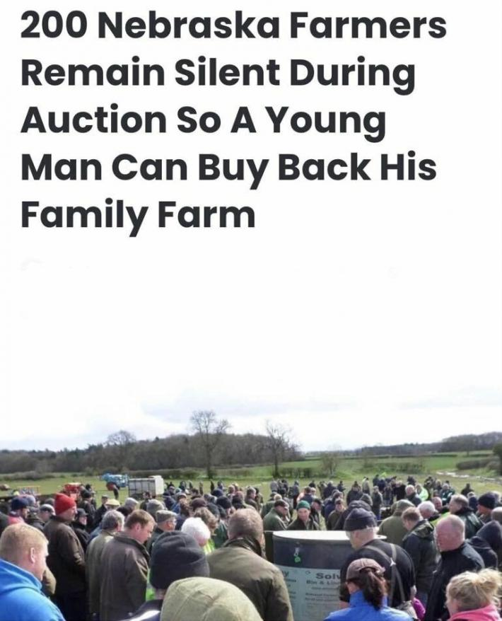 HAD TO SHARE THIS WITH YOU - This is the America I know and love - Americans helping one another in our times of trouble.

Bless them all - BIG hearted Americans help when BIG banks foreclose and auction off property that's most likely been in the family for decades.