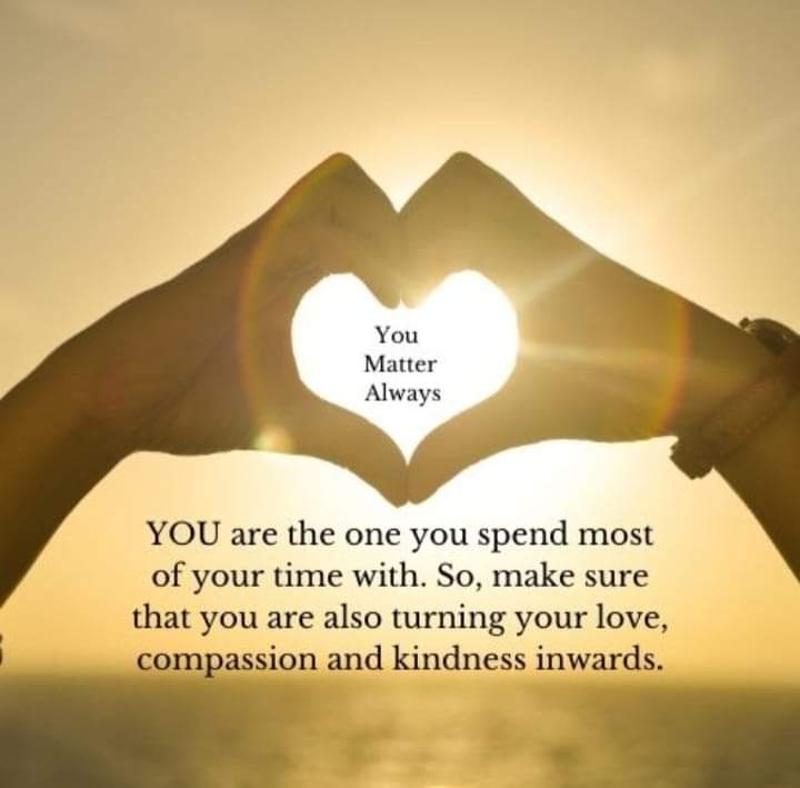 SuzieYMA's tweet photo. Never forget to turn your compassion and kindness inwards. Look back with kindsight 💜💜💜 #YouMatterAlways #selflovematters #kindsight #kindnessmatters #valueyourself #youmattertoo #AllThatYouAre https://t.co/vmT7k97I2t