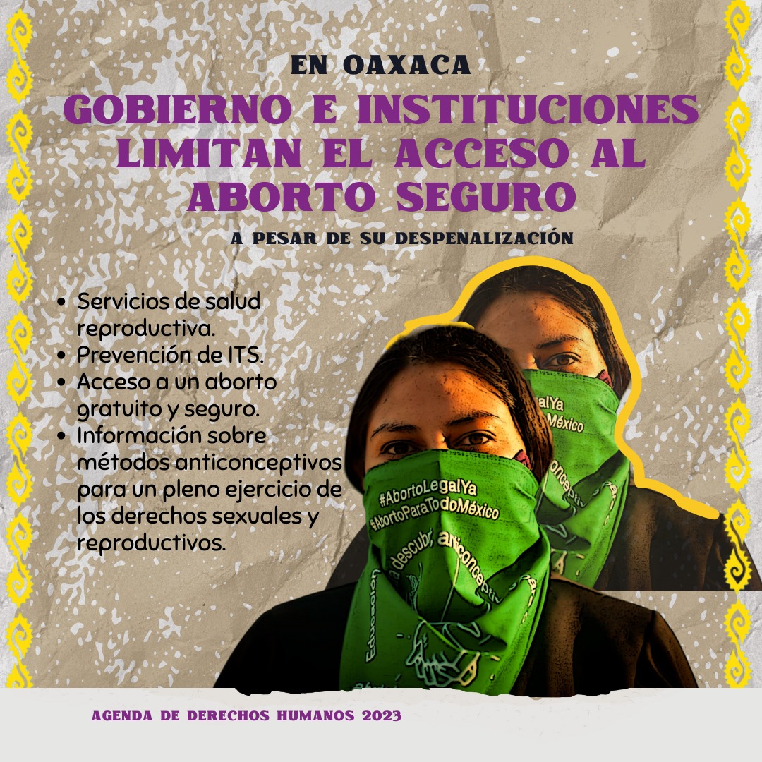 CodigoDH's tweet photo. En #Oaxaca, la violencia contra las mujeres permea los mecanismos de acceso a la justicia y los propios derechos humanos. Por ello, es necesario enunciar las vivencias de impunidad, corrupción y racismo que afectan a las mujeres.

#AgendaDDHH @FISCALIA_GobOax @SSO_GobOax @GobOax https://t.co/v65VQQ7Ktt