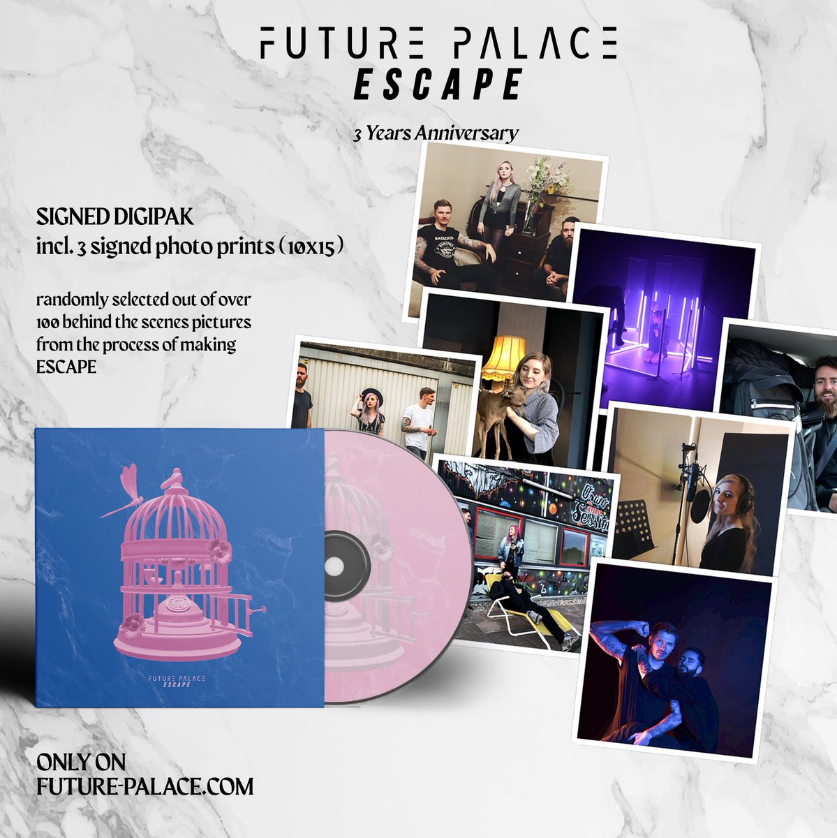 Happy anniversary Escape! Thank you guys so much for the support since we started all this 💜💙 Get your signed copy on future-palace.com