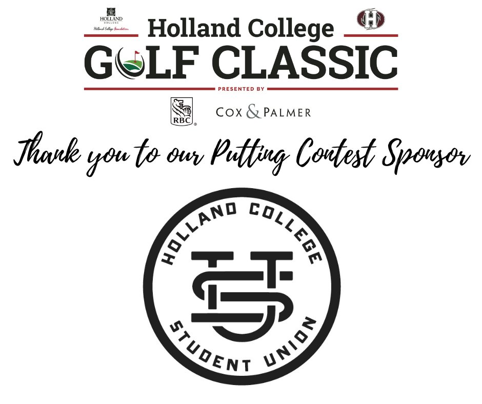 HC_Alum_and_Fdn's tweet photo. The Holland College Golf Classic is just four days away! A huge shout out to our tournament putting contest sponsor, Holland College Student Union. For  information on the tournament contact the Foundation at 902-566-9590. https://t.co/GJfkQIoGik