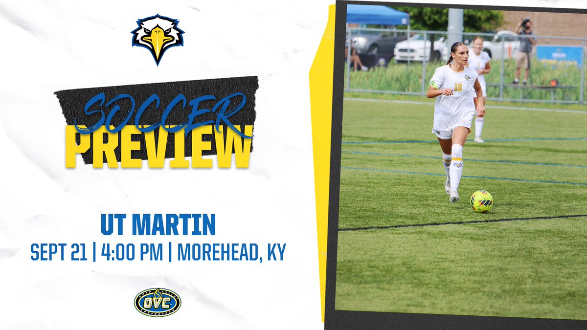 Morehead State Athletics (@msueagles) on Twitter photo .<a href="/MSUEaglesSoccer/">Morehead State Soccer</a> returns home Thursday, hosting UT Martin in the first conference tilt at MSU Soccer Field.
Story: bit.ly/3Zpfu47
#SoarHigher .<a href="/MSUEaglesSoccer/">Morehead State Soccer</a> returns home Thursday, hosting UT Martin in the first conference tilt at MSU Soccer Field.
Story: bit.ly/3Zpfu47
#SoarHigher