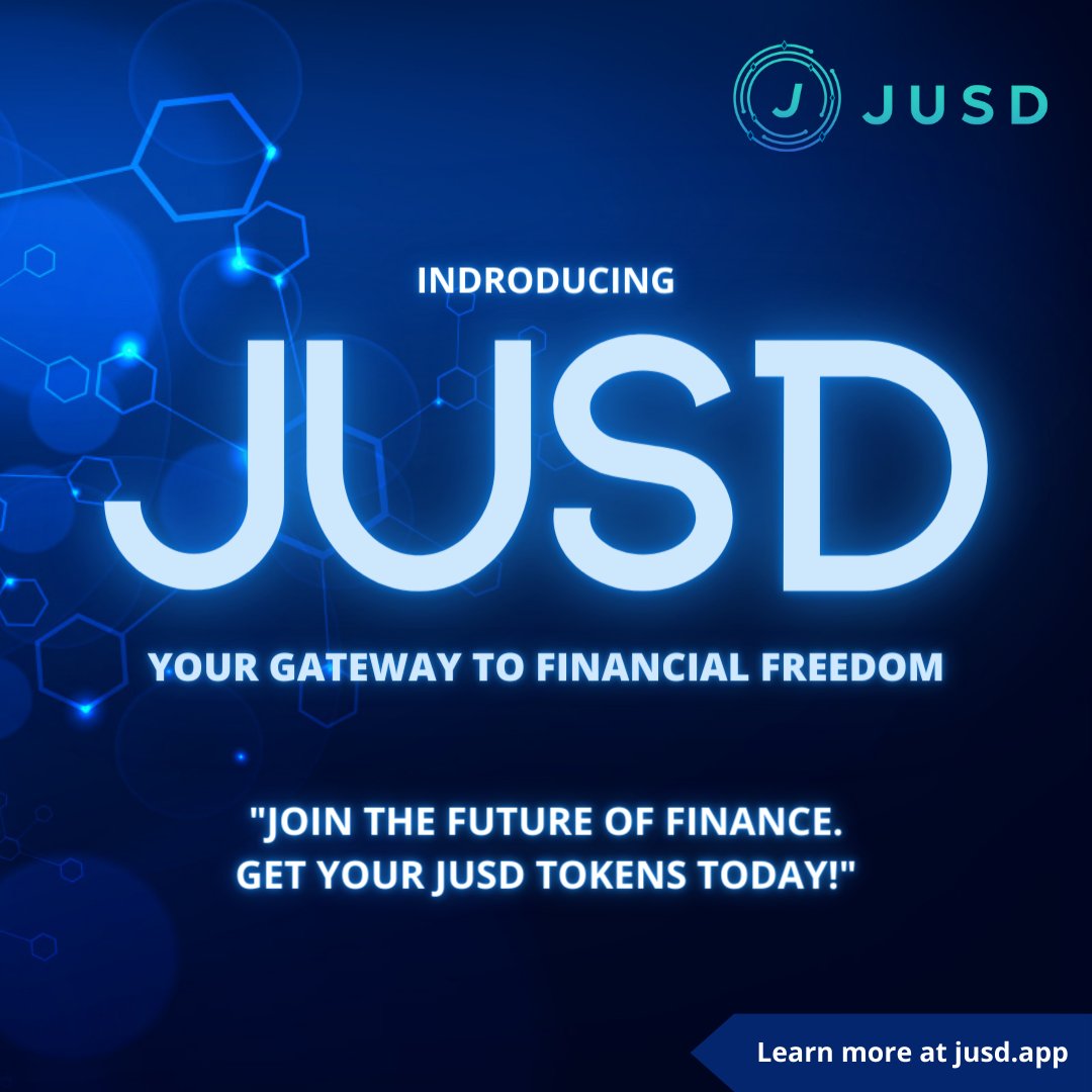 🚀 Exciting News! Introducing JUSD - Your gateway to financial freedom! 🚀

Join us in revolutionizing the #Stablecoin landscape! 

Get started today: jusd.app
#CryptoNews #Blockchain #Fintech #JUSDLaunch