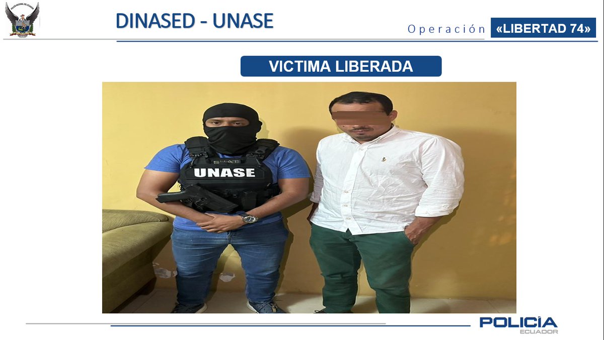 La #Unase de la @PoliciaEcuador los capturó en Villa Bonita , como indicios hay 2 autos recuperados,2 celulares , una moto y 3 cascos , prendas policiales y una pistola de juguete. Luego la víctima fue localizada en el km 16.5 de la vía a Daule. #elflakoinforma