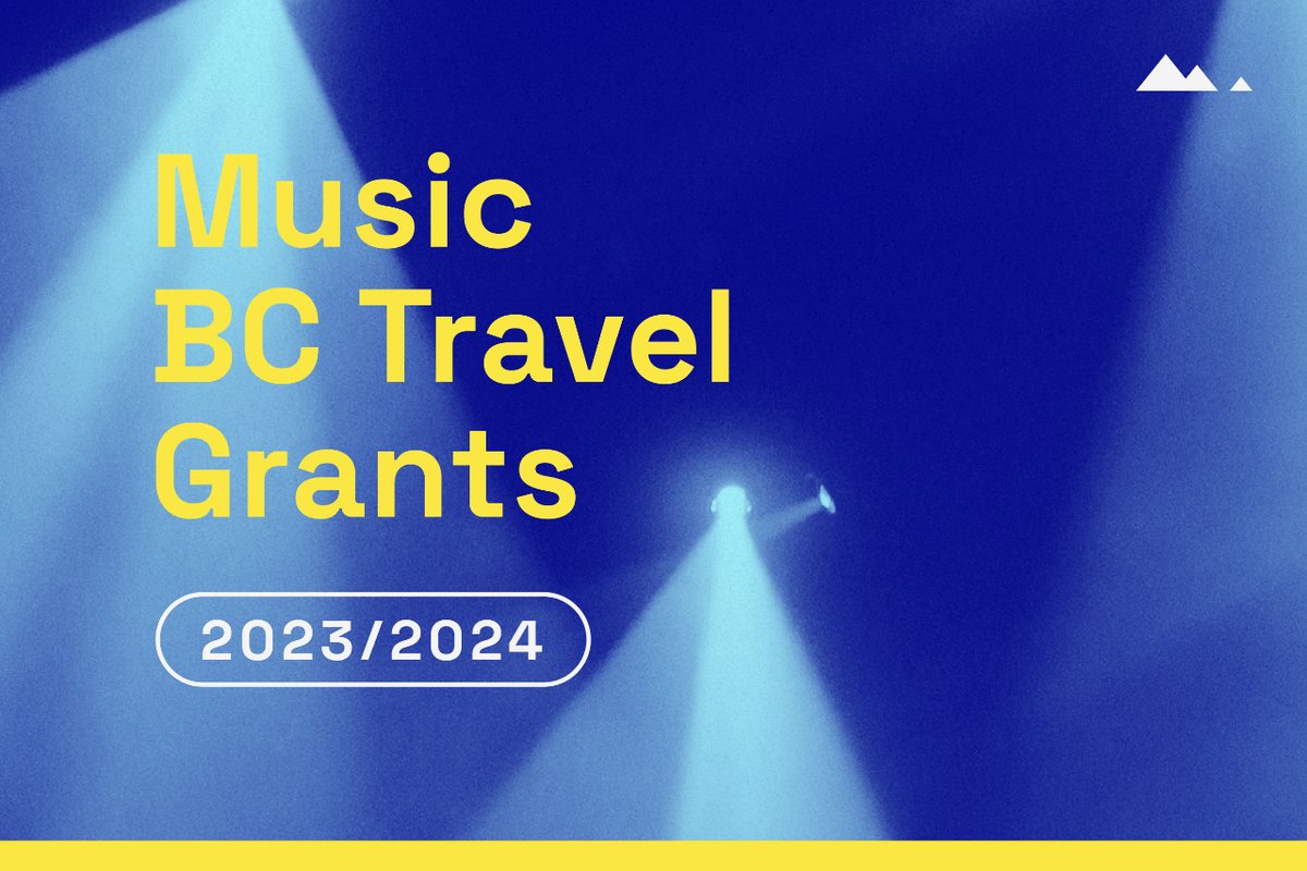 The next round of Music BC Travel Grant deadlines have been announced! ⚡

Find the full list of deadlines, application information, and program guidelines on our website 🔗 bit.ly/3Xl9bMo