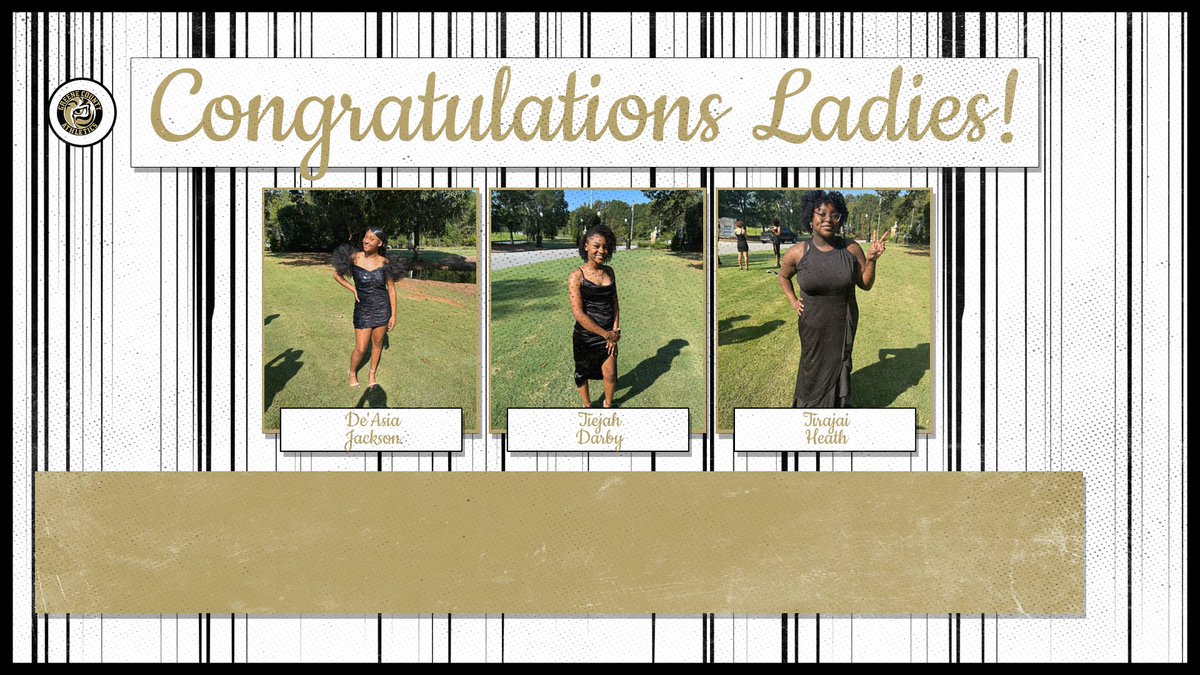 Congratulations to our very own GCHS Cheerleaders!
Senior Homecoming Court: De'Asia Jackson &amp; Tiejah Darby. 
Ms. Freshman: Tirajai Heath