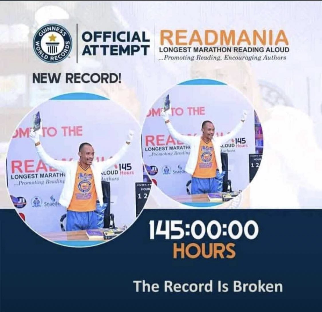 JJR_08's tweet photo. #Readmania
And @johnnieobot sets a new record
Longest marathon reading aloud for 145 hours
Hurray! https://t.co/Gq1VnXSUHV
