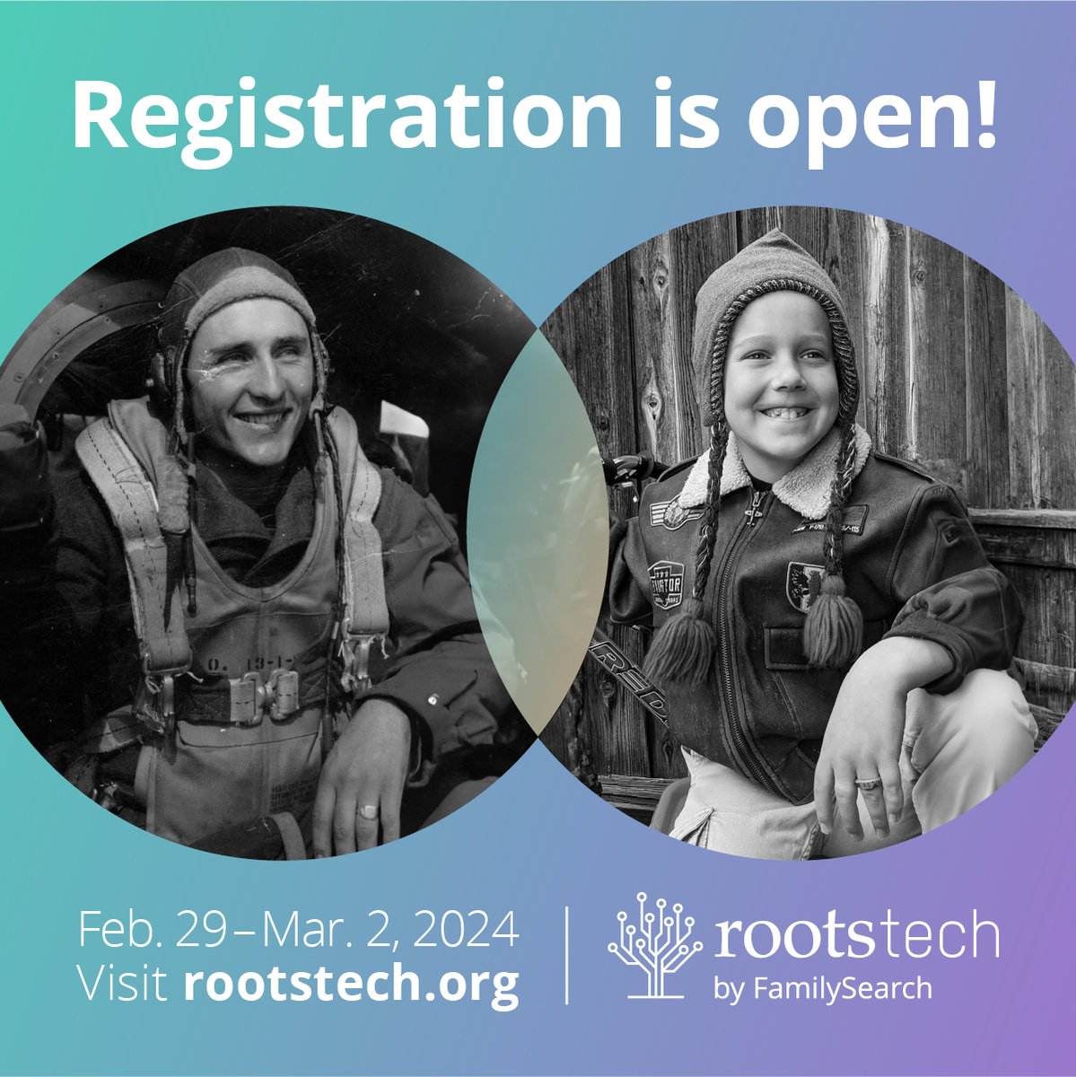 RootsTechConf's tweet photo. RootsTech 2024 registration is OPEN NOW! Don’t forget, the first 1,000 registrants (for both the in-person and online experiences) will receive a limited-edition RootsTech Insider badge.

How fast can you get your tickets? https://t.co/LsiotNX4n9
