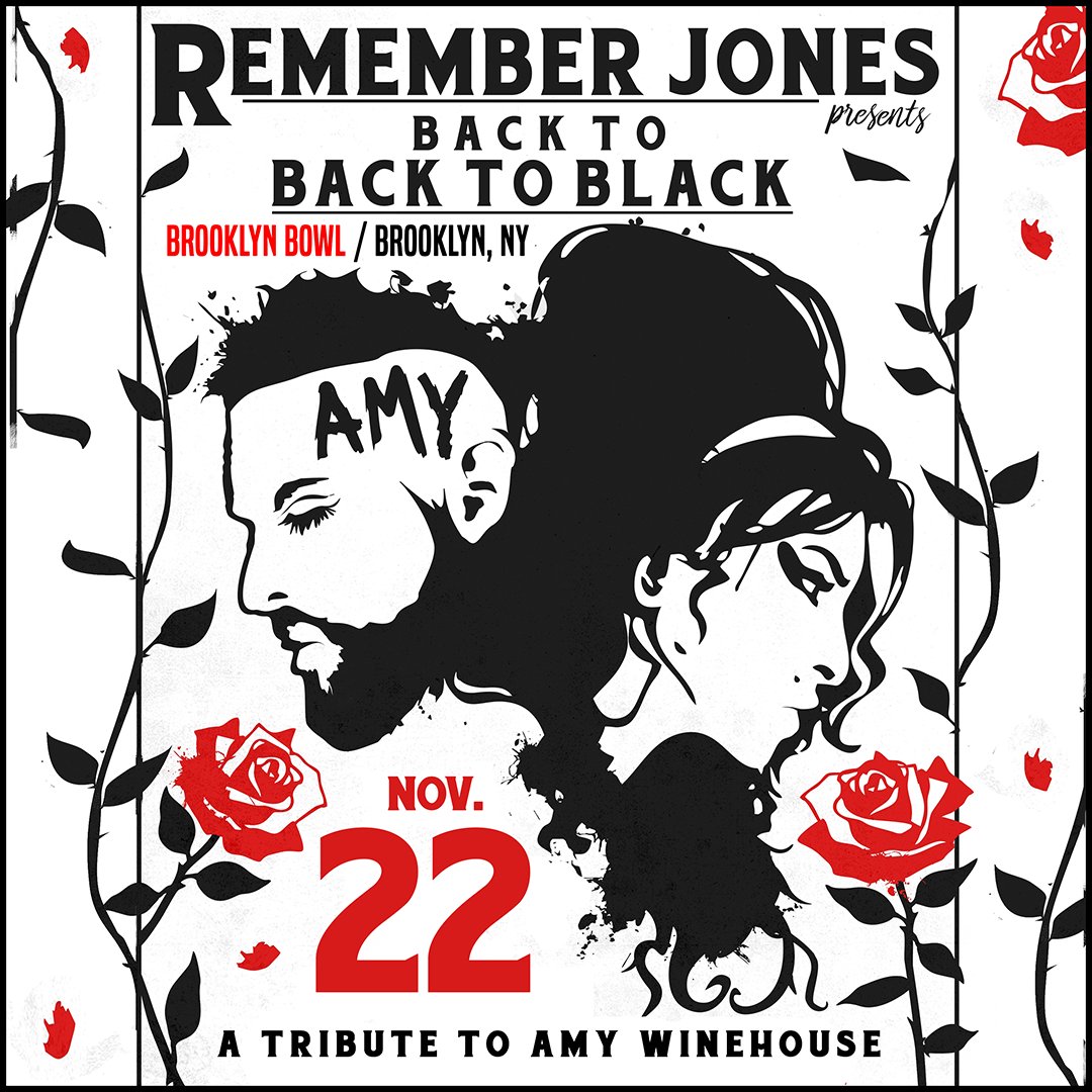Brooklyn Bowl (@brooklynbowl) on Twitter photo Just Announced! Don't miss a celebration of Amy Winehouse and the ENTIRE Back to Black album and more with a 12-piece band and special guests, hosted by <a href="/remember_jones/">Remember Jones</a> at Brooklyn Bowl on WED, NOV 22! 🖤🥀
🎟️ Tickets on sale FRI, SEP 22 Just Announced! Don't miss a celebration of Amy Winehouse and the ENTIRE Back to Black album and more with a 12-piece band and special guests, hosted by <a href="/remember_jones/">Remember Jones</a> at Brooklyn Bowl on WED, NOV 22! 🖤🥀
🎟️ Tickets on sale FRI, SEP 22