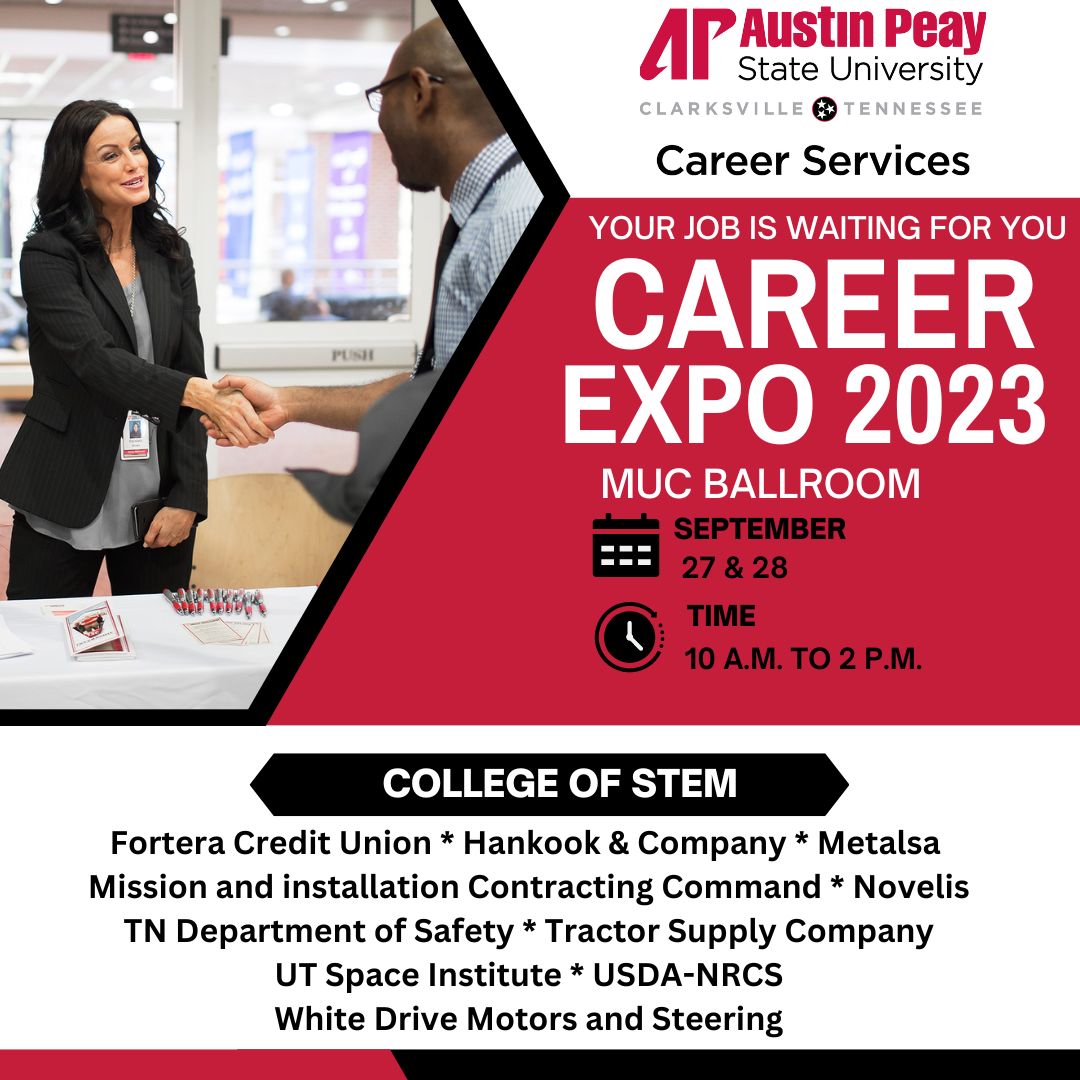 Hey, College of STEM students! These employers want to talk to you about internship and career opportunities. Don't miss the chance to learn more about them at the Fall Career Expo! Dress for success, and bring your resume to impress!