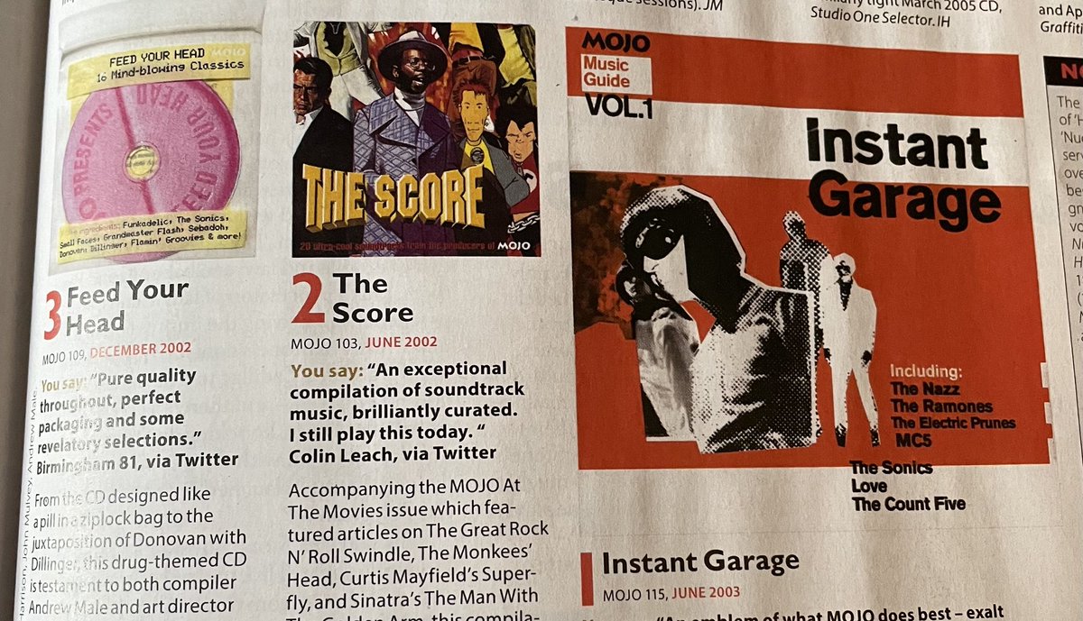 Can’t say I’m not honoured and flattered to have compiled the top three Covermount CDs in the ⁦⁦<a href="/MOJOmagazine/">MOJO Magazine</a>⁩ 30th Anniversary How To Buy feature!!