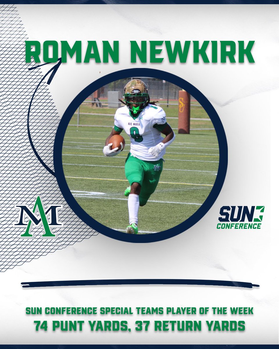 GyreneFootball's tweet photo. A Player of the Week SWEEP for Gyrene Football!

After Saturday's win over Texas Lutheran, the Gyrenes win all three @SunConference weekly awards, thanks to efforts from Bryan Stiemke, Willie Jackson, and Roman Newkirk! https://t.co/Oxc42dEDfR