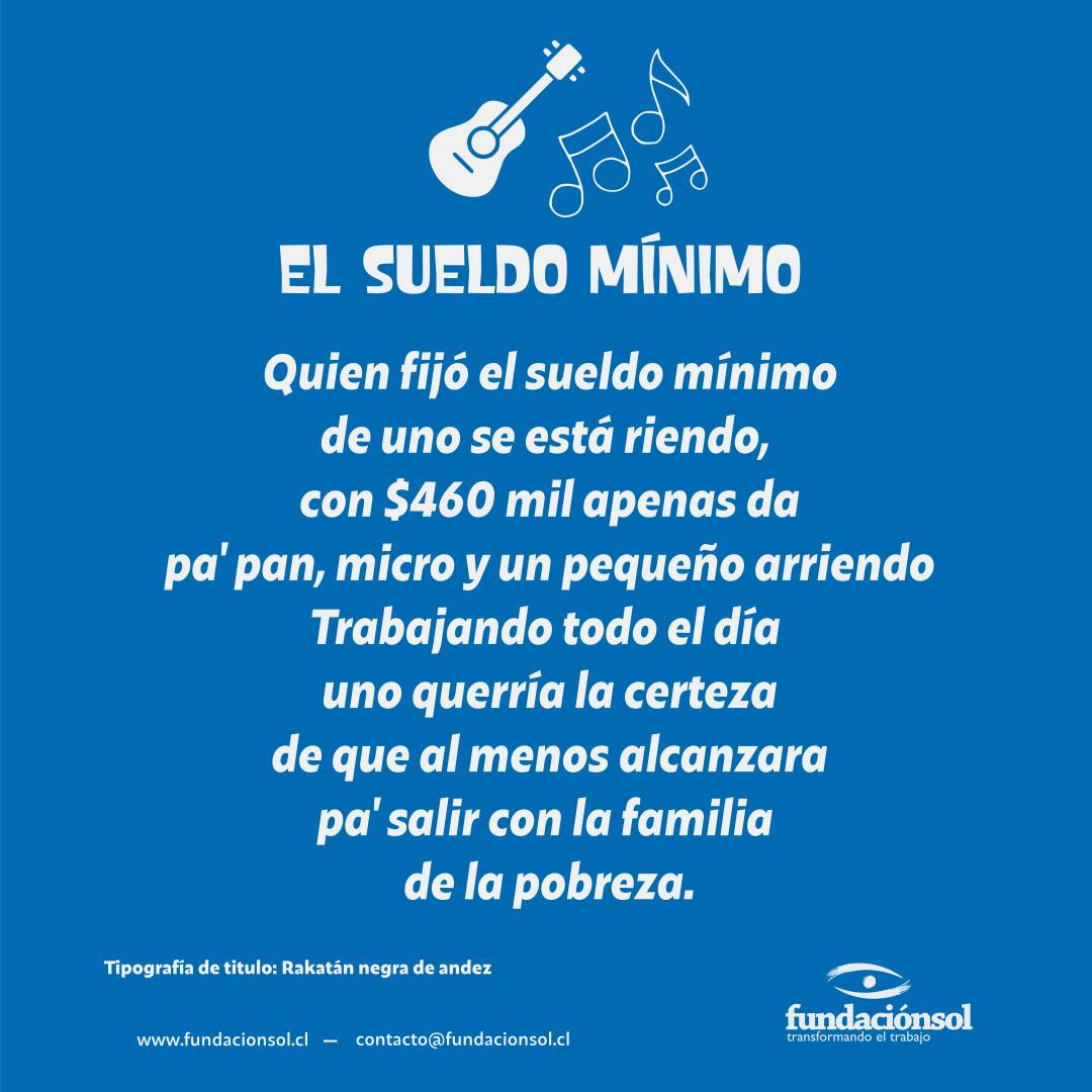 ¿Sabía usted que Mientras la línea de la pobreza para un hogar de 3 personas es de $479.336 el sueldo mínimo solamente llega a $373.796? ¿No sería justo que alguien que trabaja a tiempo completo tenga un sueldo que por lo menos le permita sacar a su familia de la pobreza?