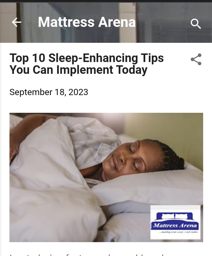 In today's fast-paced world, where our schedules often leave us feeling sleep-deprived, achieving a good night's sleep can sometimes feel like an elusive dream.
@moukalimited
@VitafoamNG
@WincoFoam @nnamoonah
#sleeping #BBNaijaAllStars
#bist100 
themattressarena.blogspot.com/2023/09/top-10…