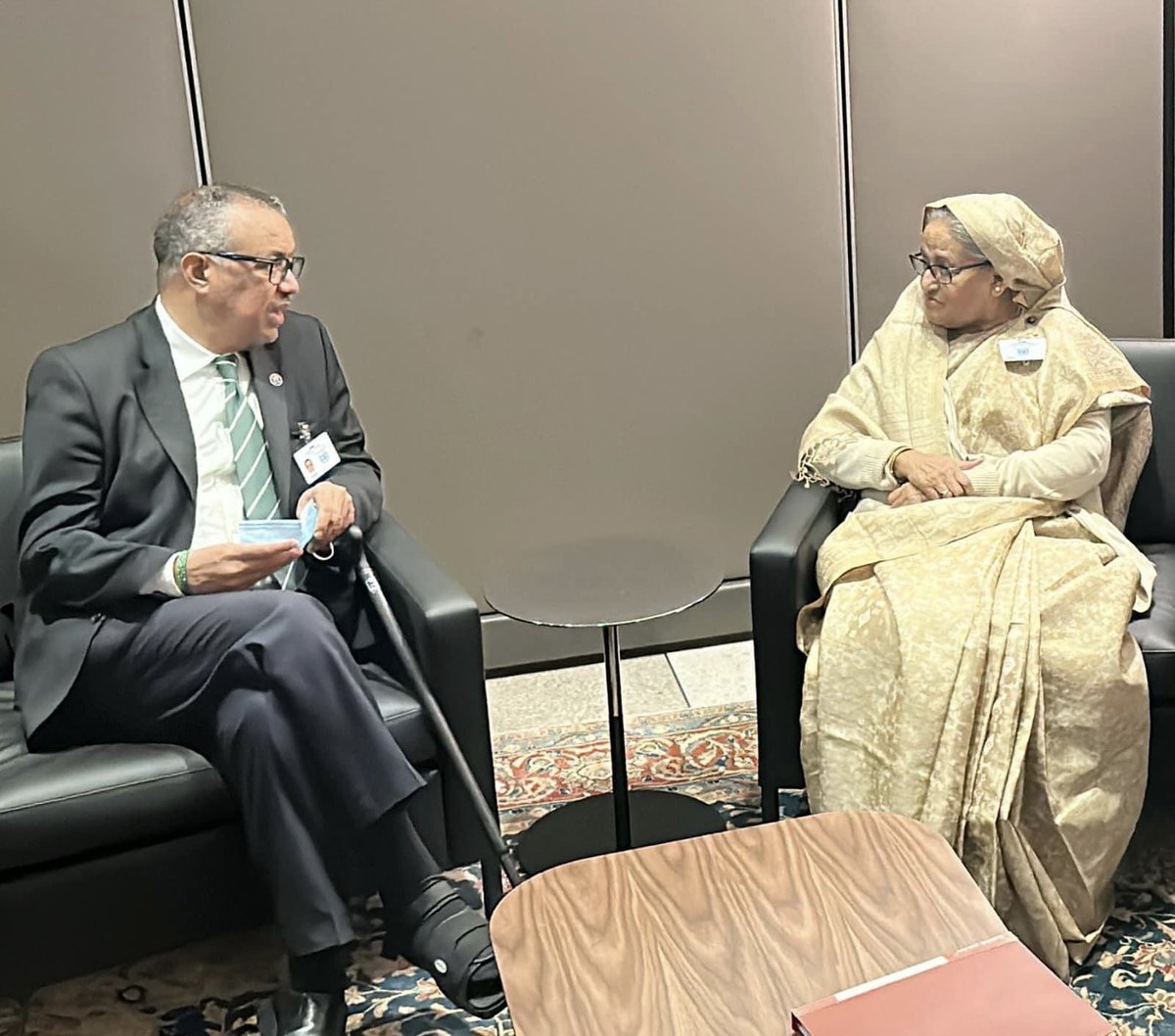 albd1971's tweet image. Prime Minister #SheikhHasina has met the Director General of @WHO Mr @DrTedros on Monday at the HQ of @UN in New York. Thematic Ambassador of @TheCVF and the Chairman of the National Advisory Committee on Autism and Neurodevelopmental Disorders @drSaimaWazed was also present at…