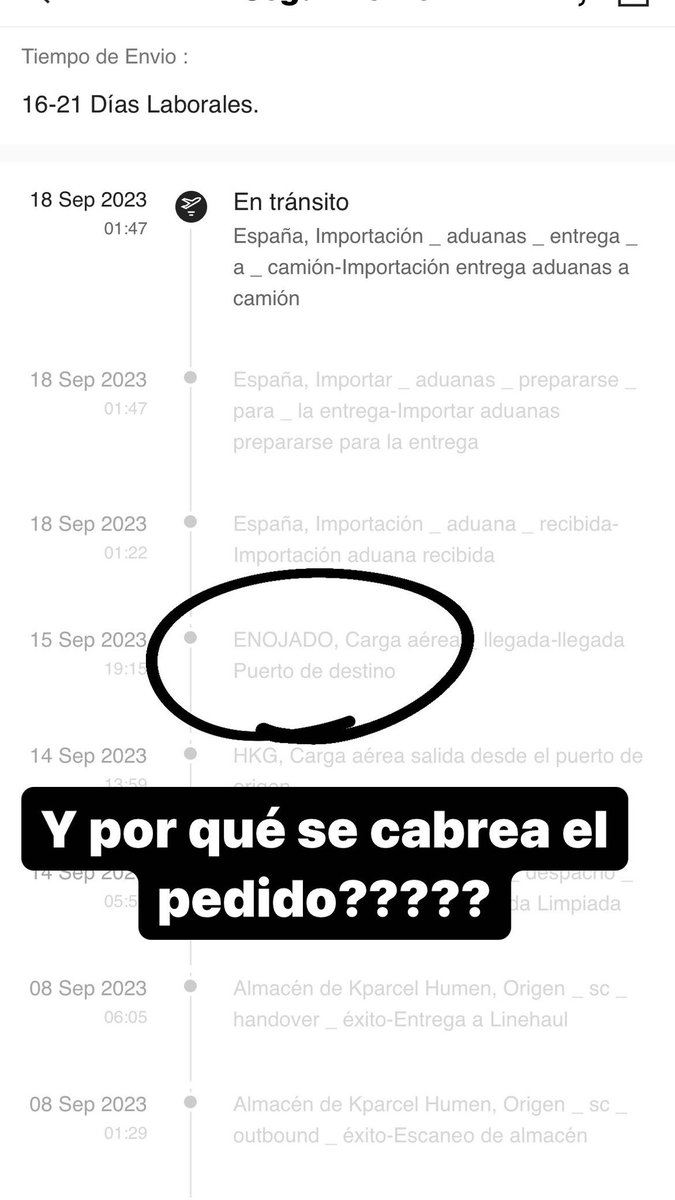 raquelrg_'s tweet photo. Me explica alguien por qué se cabrea mi pedido? https://t.co/VBG93REqEj