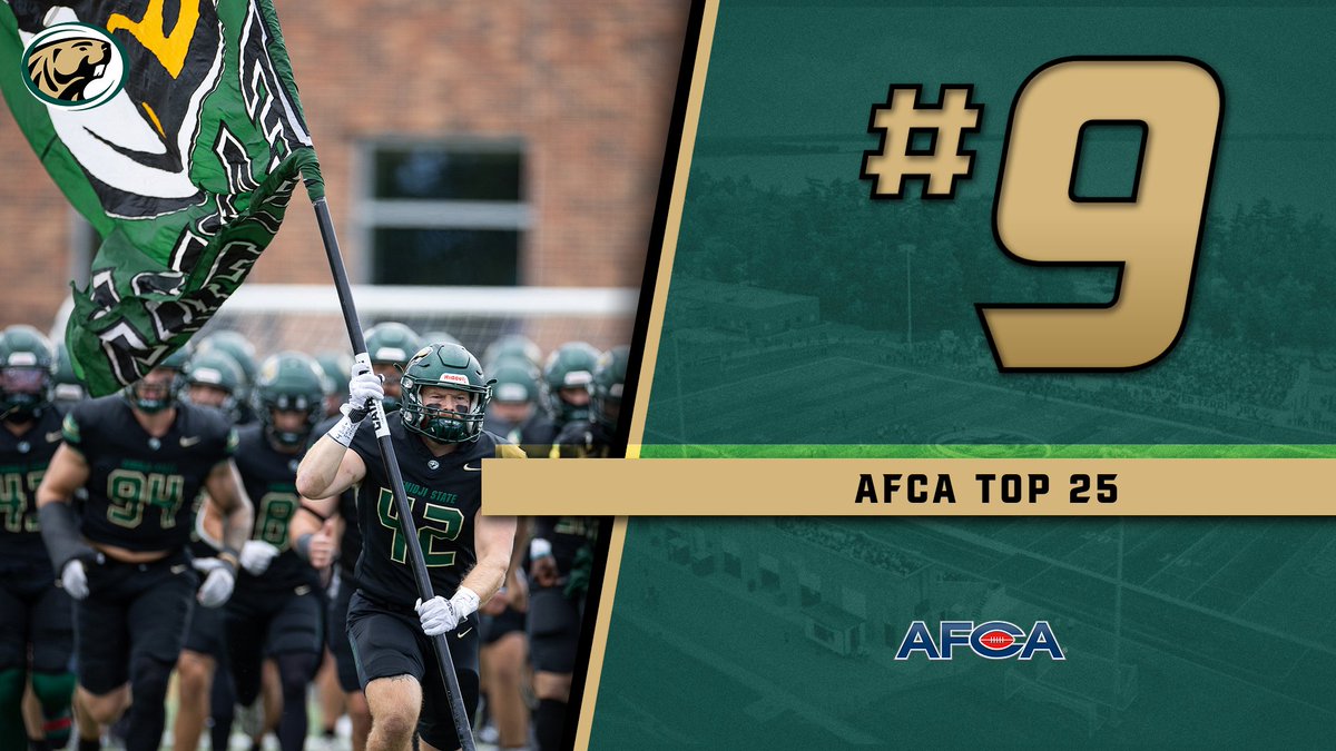 Beavers climb one spot in the AFCA Top 25 to No. 9 this week! A new program high! #GoBeavers #BeaverTerritory #GrindTheAxe