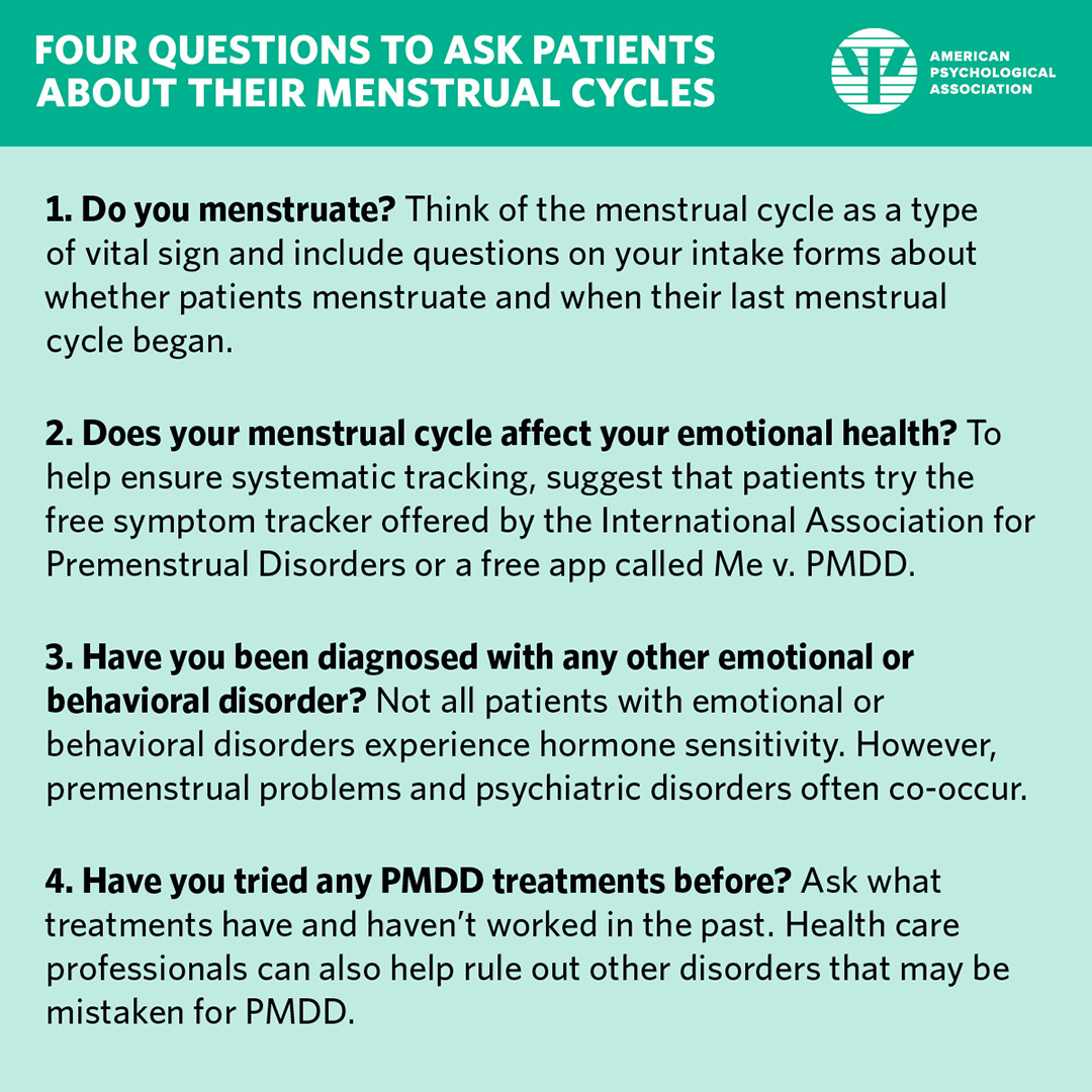 Emerging research suggests #mentalhealth providers should treat the menstrual cycle as a 'fifth vital sign.' Asking patients about their periods can help psychologists improve diagnoses and identify treatments that work: at.apa.org/67t