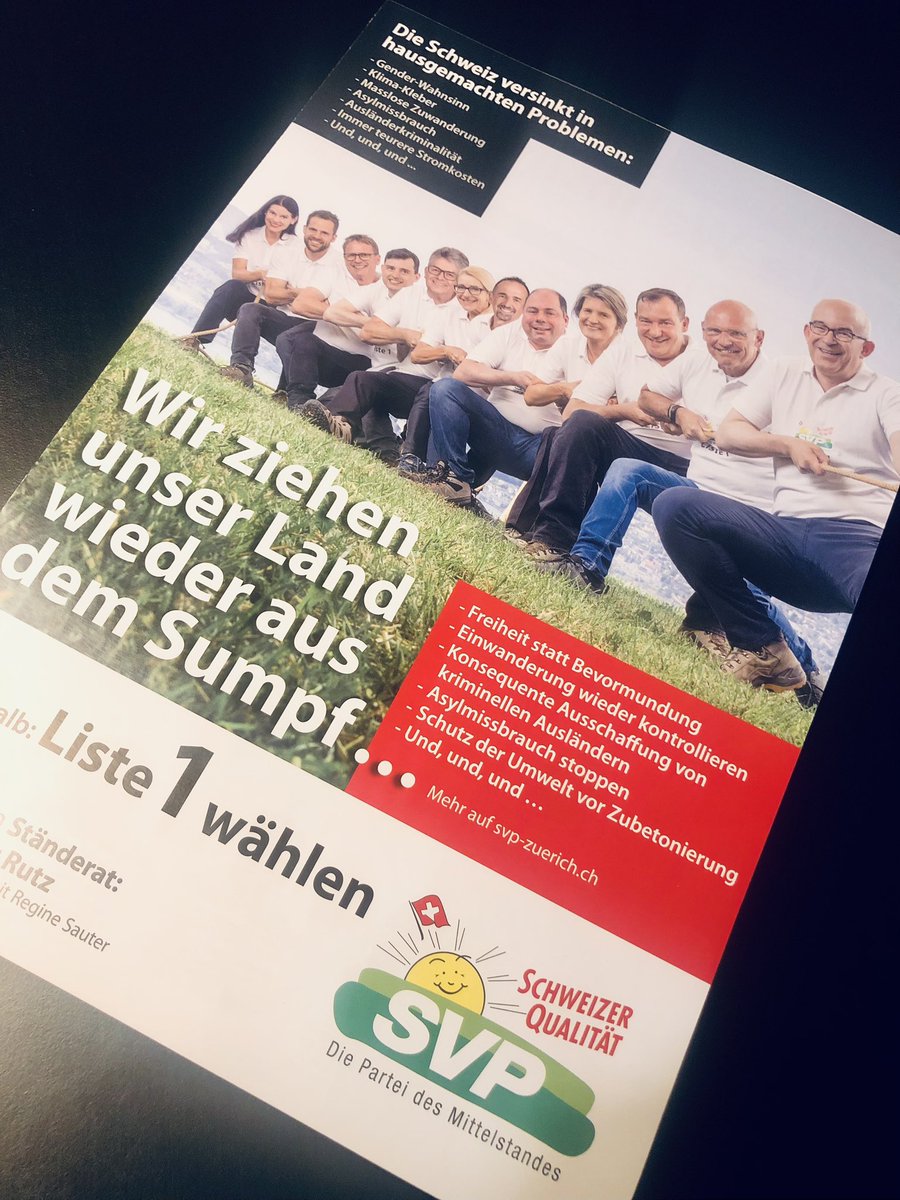 Dominique Haussener (@ideesociale) on Twitter photo Was für Luschen, die die grössten Probleme beim Gendern und den Klima-Klebern sehen und dabei immer auf die Anderen zeigen, statt eigene Lösungen zu präsentieren. Dabei sind sie doch seit Jahren die grösste Fraktion in Bundesbern... #noSVP <a href="/SVPch/">SVP Schweiz</a> <a href="/svpzh/">SVP Kanton Zürich</a> Was für Luschen, die die grössten Probleme beim Gendern und den Klima-Klebern sehen und dabei immer auf die Anderen zeigen, statt eigene Lösungen zu präsentieren. Dabei sind sie doch seit Jahren die grösste Fraktion in Bundesbern... #noSVP <a href="/SVPch/">SVP Schweiz</a> <a href="/svpzh/">SVP Kanton Zürich</a>