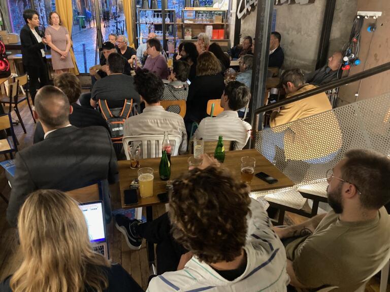 NathalieRiquier's tweet photo. Soirée lancement parisienne de la Revue @Refondations1  n°2 à la Cantine de Belleville #paris20 "Vers une Europe social-écologique" 🇪🇺🌹
@lamiaela @tchevandier @jmgermain @dassouline @NicolasMayerNMR @GabrielleSiry @CelineGeissmann @KevinHavet @chanaelfeldman @noahflechelles https://t.co/bdwN0fHD8w