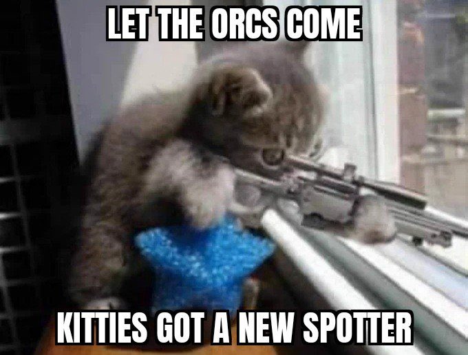 @Bencla_love_cat I love kitten 💕 especially those who hunt Orcs