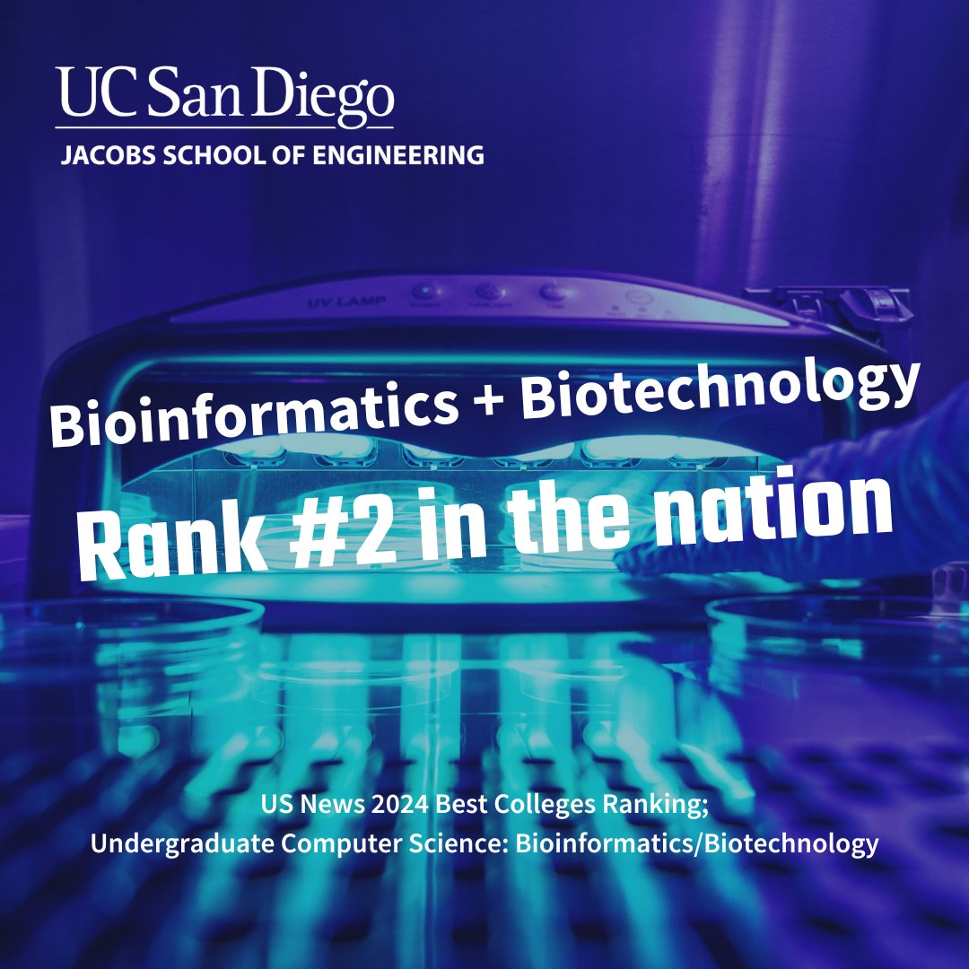 Adam J. Engler (@adamenglerucsd) on Twitter photo .<a href="/UCSDJacobs/">UCSD Engineering</a> and <a href="/ucsdbe/">UC San Diego Bioengineering</a>'s Biotechnology & Bioinformatics undergraduate majors are ranked #2 by
<a href="/usnews/">U.S. News & World Report</a>! Thanks to all faculty, staff, and students for their hard work. usnews.com/best-colleges/… .<a href="/UCSDJacobs/">UCSD Engineering</a> and <a href="/ucsdbe/">UC San Diego Bioengineering</a>'s Biotechnology & Bioinformatics undergraduate majors are ranked #2 by
<a href="/usnews/">U.S. News & World Report</a>! Thanks to all faculty, staff, and students for their hard work. usnews.com/best-colleges/…
