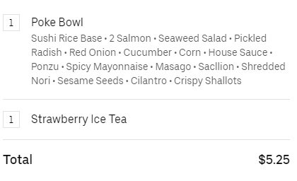 FoodieService's tweet image. 🍲 Satisfy Your Cravings Without Breaking the Bank! 🍲One of our Foodie members just got a Poke Bowl and Iced Tea for ONLY $5.25 using our Uber Eats discount! 😱🤑