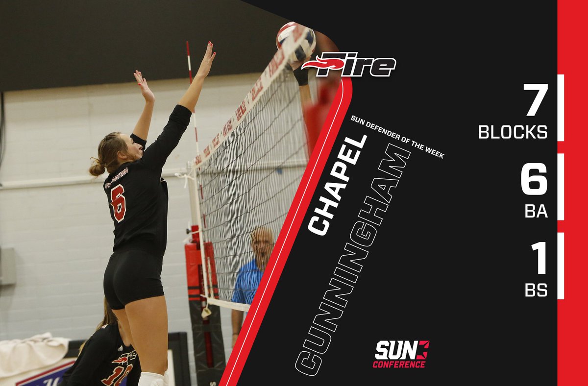 SEUFireVBall's tweet photo. Two @SunConference Players of the Week!!

Congratulations to Grace Petty and Chapel Cunningham for Attacker and Defender of the Week honors!

#FuelTheFire🔥 https://t.co/d5o4yOS7MJ