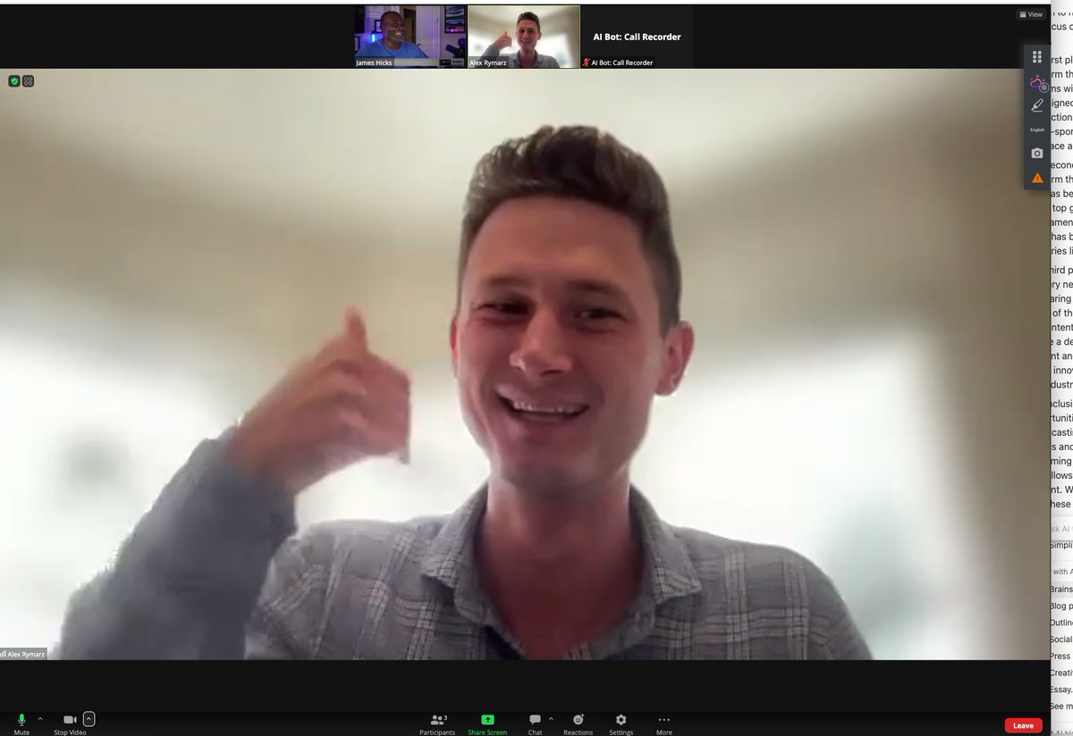 My guy Alex helping me out with the @fellowapp AI ...