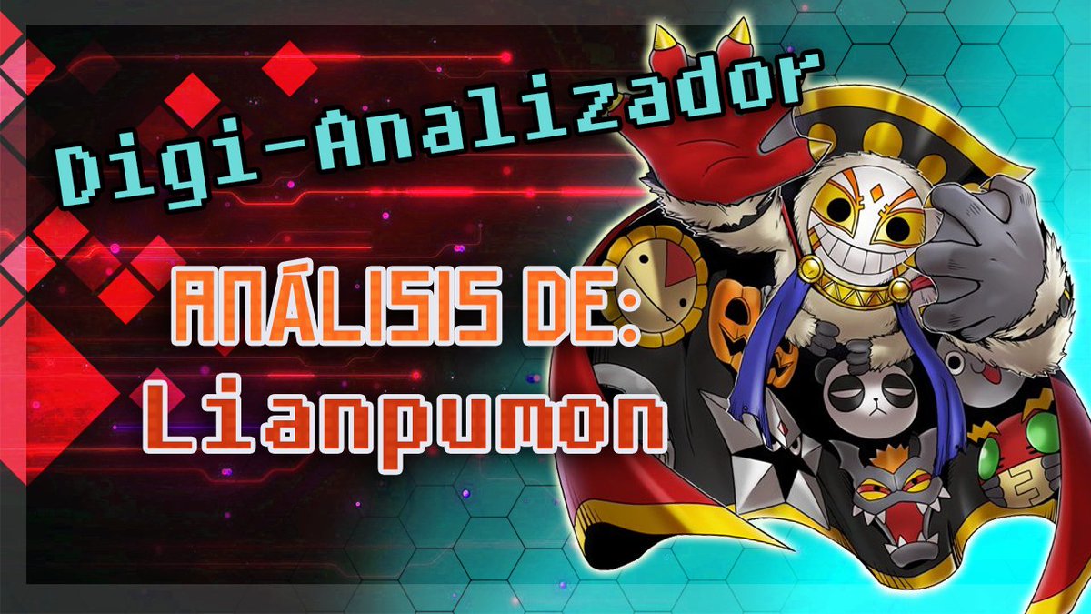 Bueno vuelven los amigos de los niños, vuelven los Digi-Analizadores. Y en esta ocasión tenemos el Digi-Analizador de Lianpumon, el Digimon Enmascarado que fue agregado hace poco al Digimon Reference Book.

No os lo perdáis, como siempre hoy a las 22:00 (hora española) en YouTube