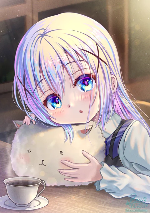 おやすみチノちゃんご注文はうさぎですか?香風智乃#イラスト #gochiusa 