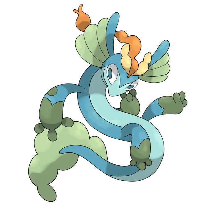 I love water types, easily some of my faves to make!Salamande(water/ground), Mersung(water)->Sirenade(water/fairy), Ceramourn(quelled form) (water/ground)#fakemon 