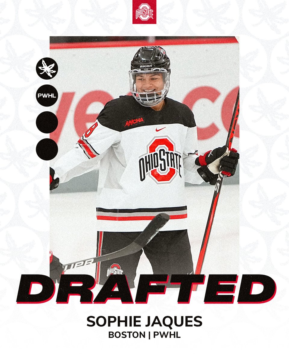 The first Buckeye drafted to @thepwhl is none other than @_sophiejaques 👏 Sophie is selected 10th overall in the #PWHLDraft2023 by @PWHL_Boston #GoBucks | #ProBucks