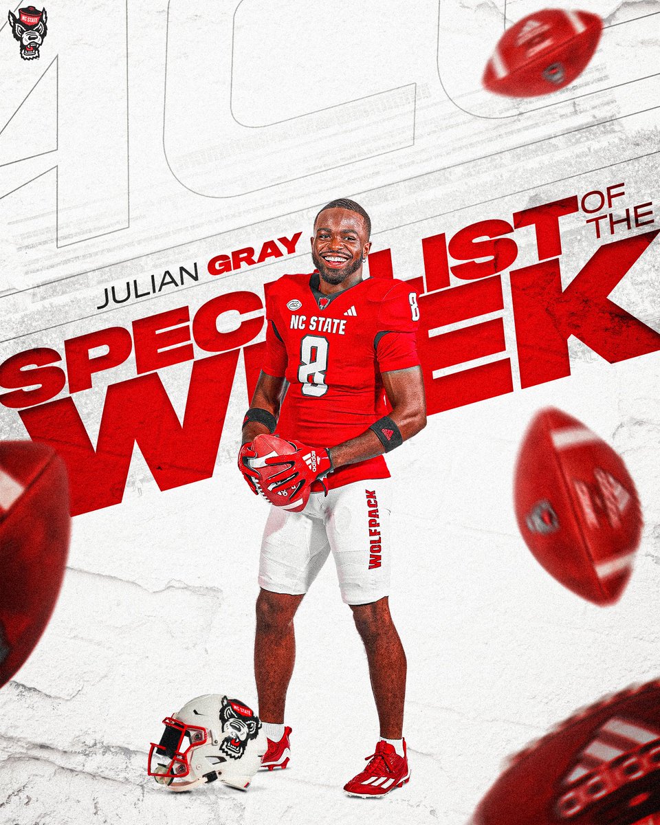 Birthday gift for the birthday boy! Julian Gray has been named ACC Special Teams Player of the Week! #1Pack1Goal
