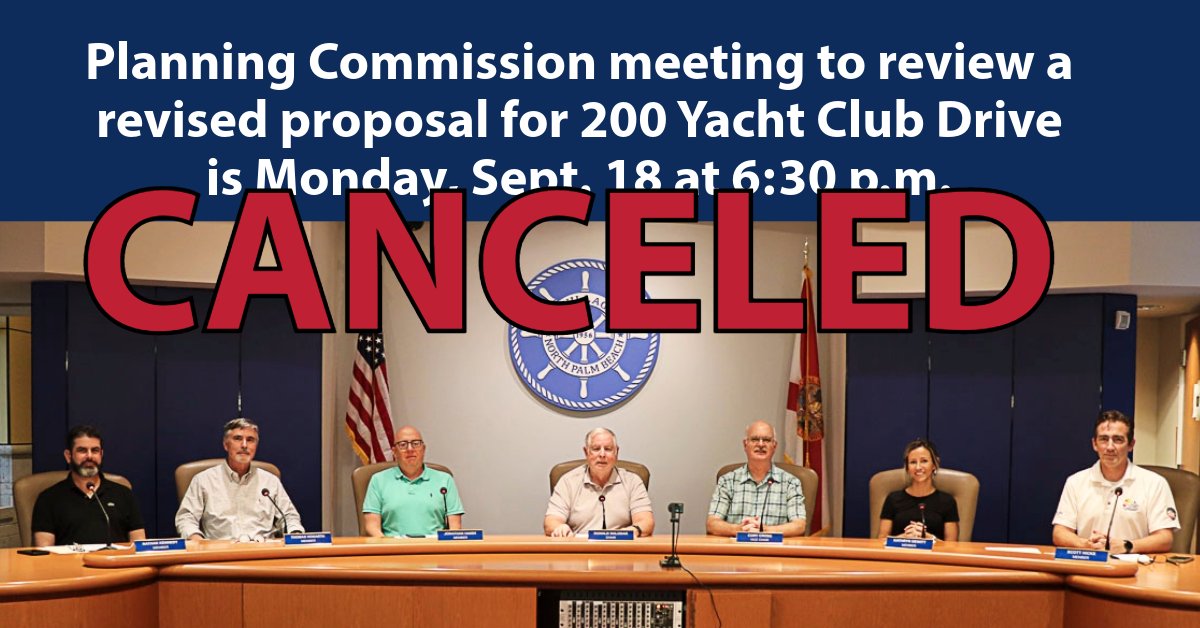 UPDATE 2 p.m. Monday:
Tonight's Planning Commission meeting about 200 Yacht Club Drive has been CANCELED. 
Notice will be provided when a new date is set. The Village apologizes for any inconvenience.