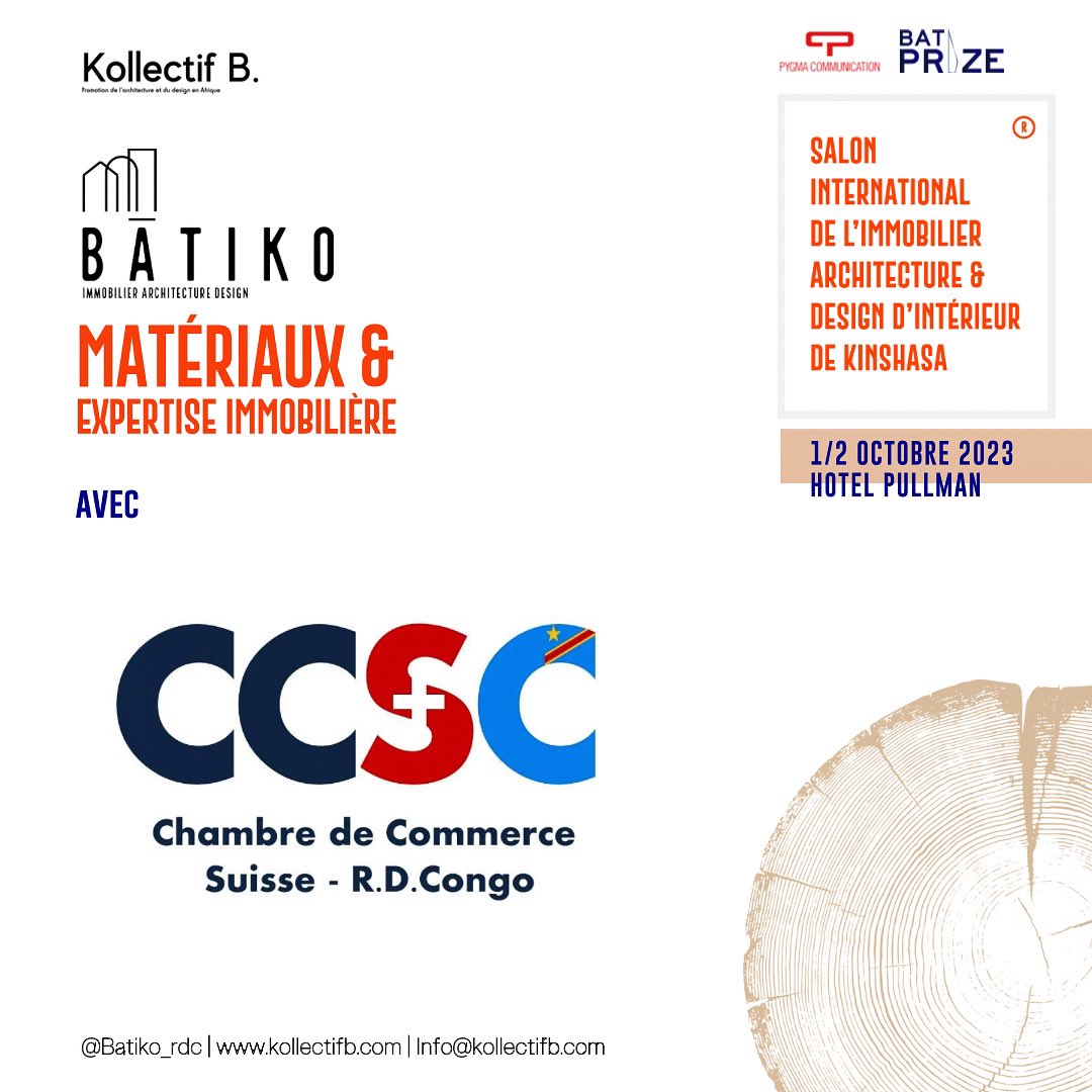 batiko_rdc's tweet photo. 🤝 Fiers de présenter CCSC, la Chambre de promotion du commerce entre la Suisse et la RDC 🇨🇭🇨🇩.
Merci pour leur soutien précieux à #Batiko #CCSC https://t.co/8pfqhMvA8w