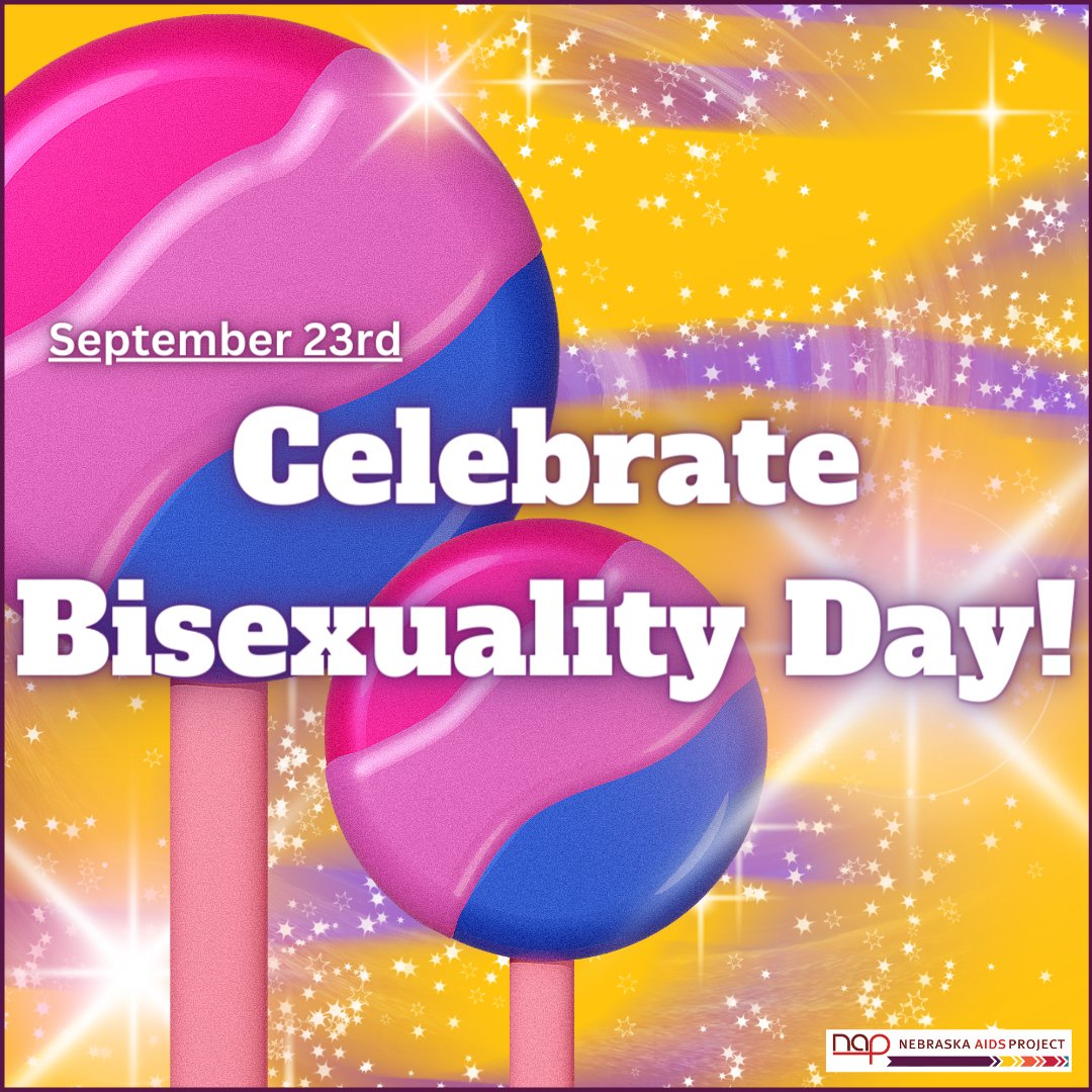 🍭 Marked each year since 1999, Bi Visibility Day raises bi awareness and challenges bisexual &amp; biromantic erasure.

#celebratebisexualityday #bisexuality #bisexual #september23rd #september #nebraska #nebraskaAIDSProject #lgbtqia